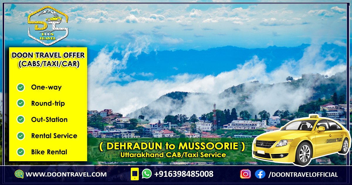 Dehradun to Mussoorie Taxi/CAB Service